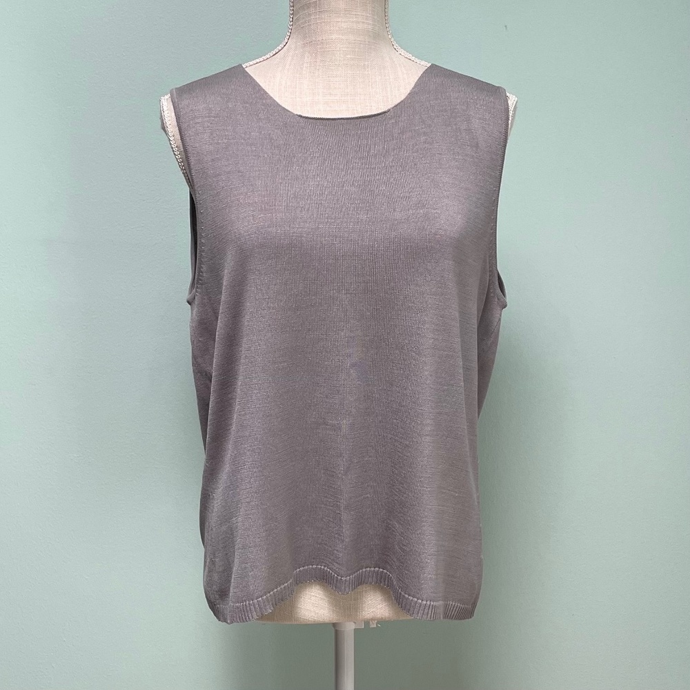 Linen Sleeveless Top Women's Size L